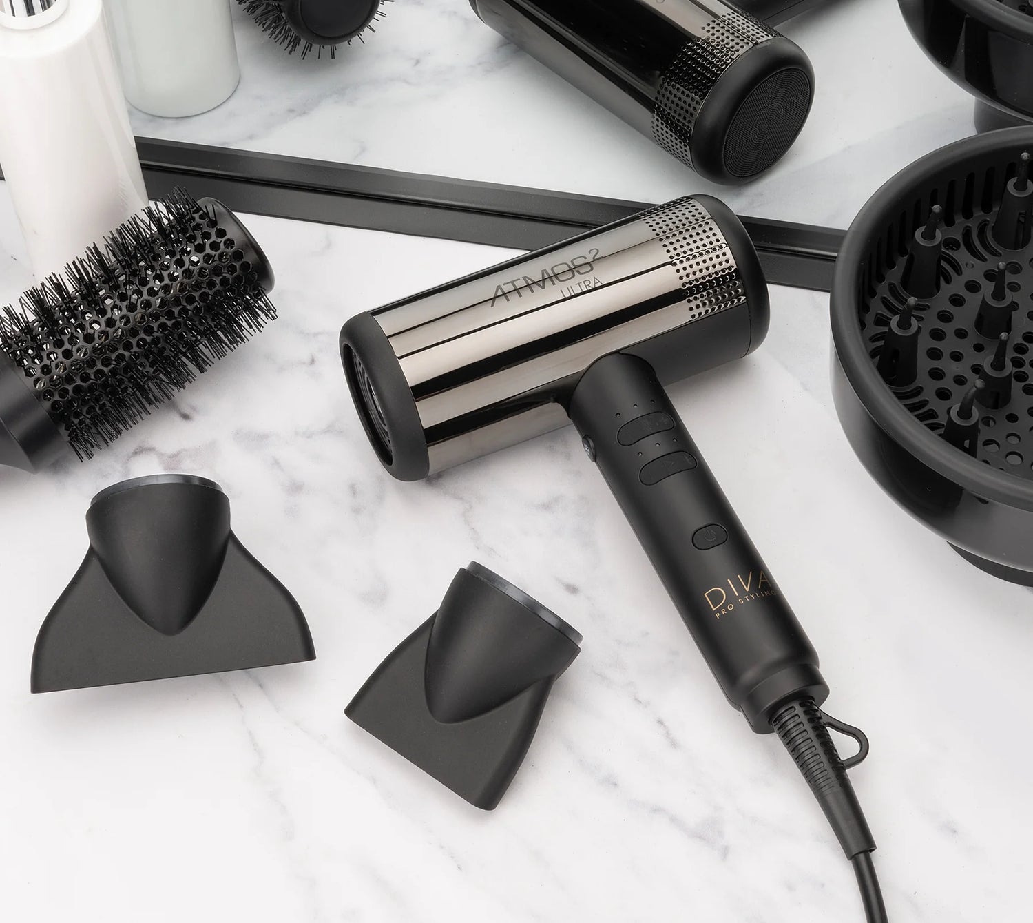Diva Pro Styling plaukų džiovintuvas "Atmos 2 Ultra"