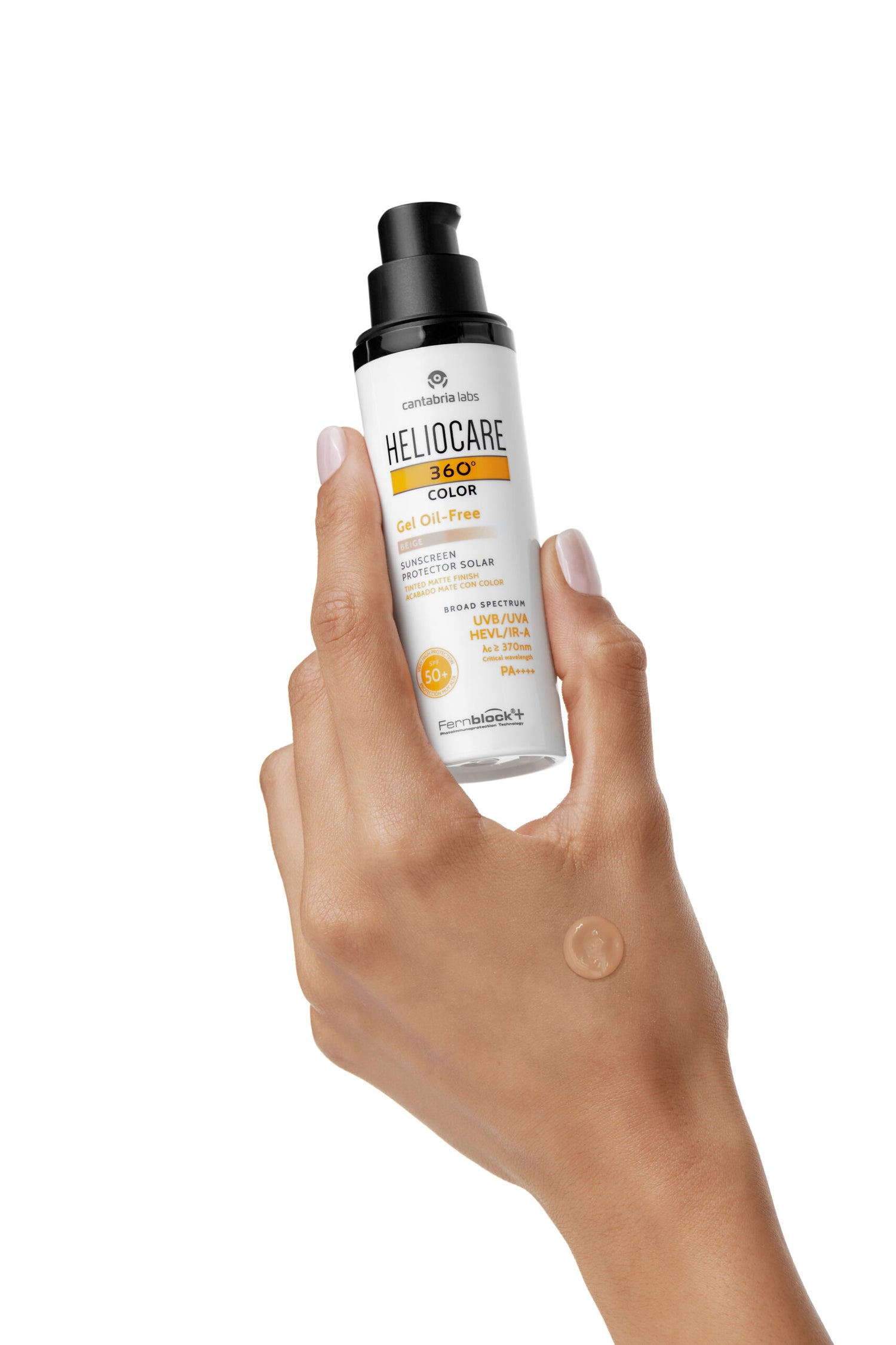 Lengva apsauginė emulsija su spalva SPF 50+ riebiai, mišriai odai "360 Color gel oil-free"