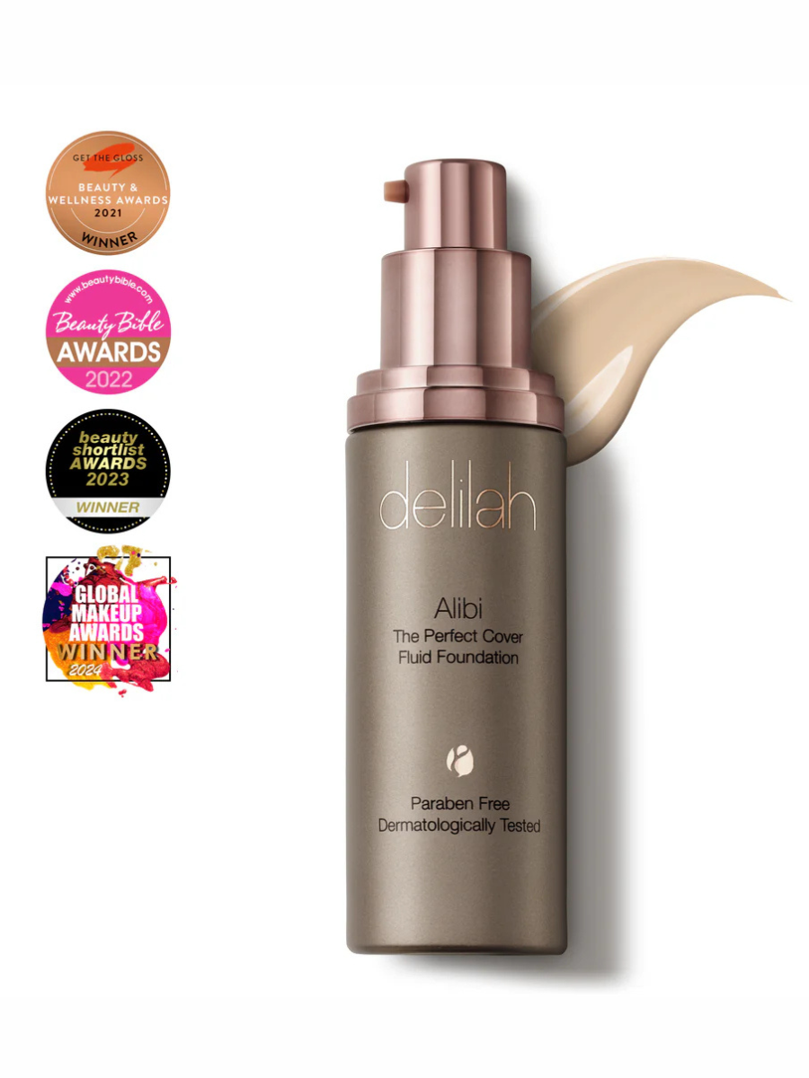 Delilah makiažo pagrindas "Alibi the perfect cover fluid foundation"