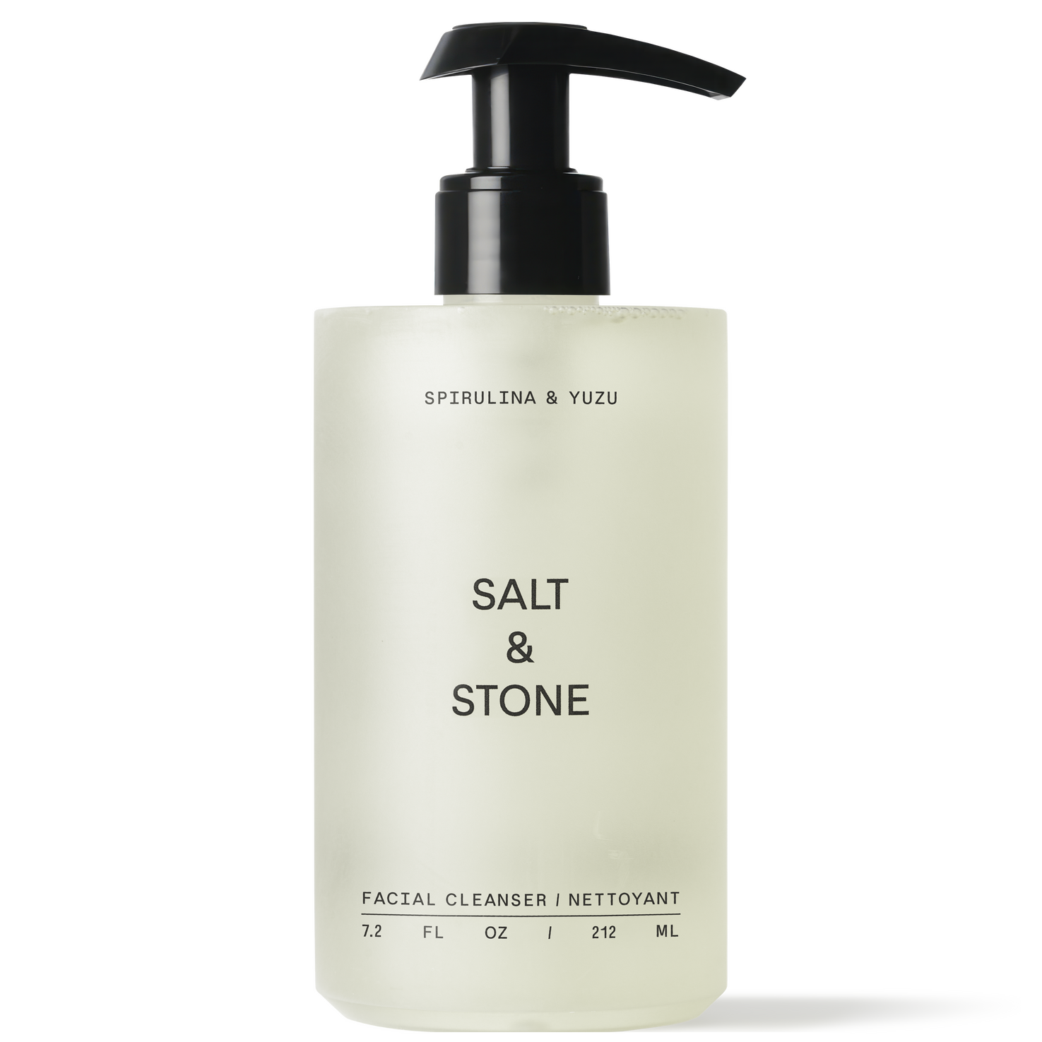 Drėkinantis ir raminantis Salt&Stone veido prausiklis “Spirulina&Yuzu facial cleanser”