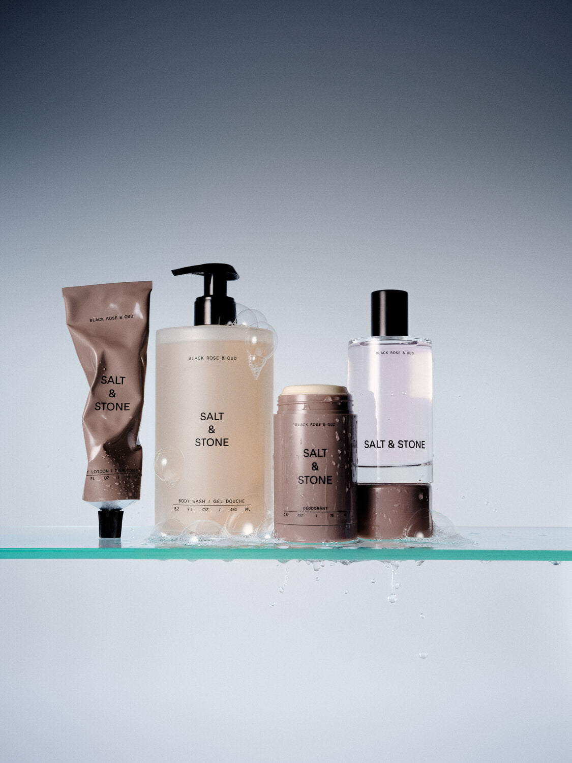 Salt&Stone drėkinantis kūno losjonas Black rose&Oud