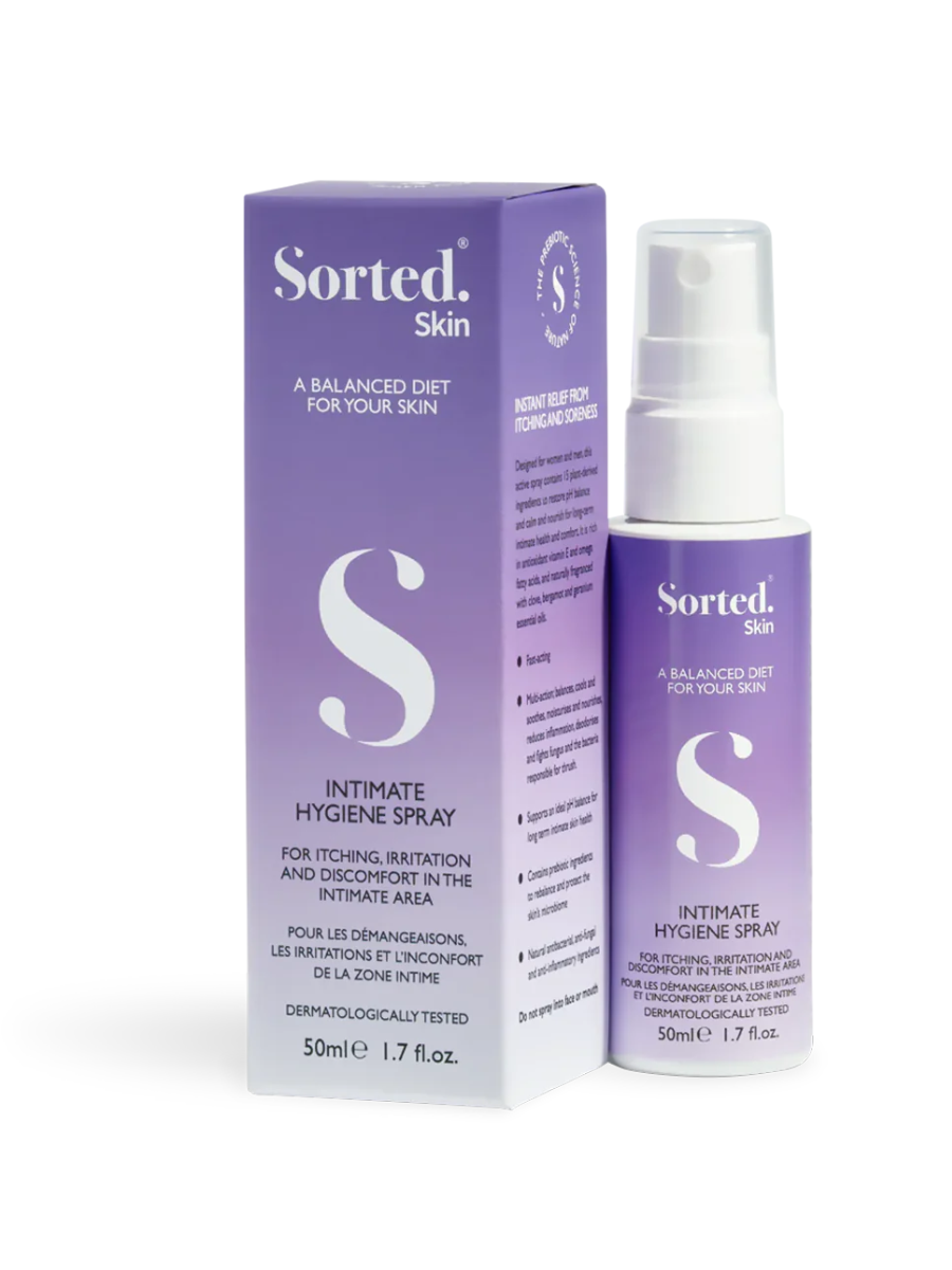 Sorted skin purškalas intymios srities niežuliui, dirginimui ir sausumui slopinti