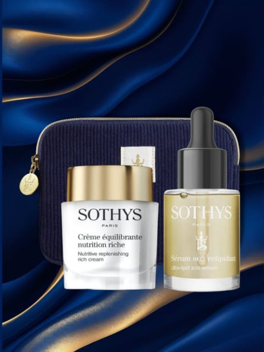 Sothys maitinamasis rinkinys sausai išsekusiai odai Ultra-lipid SOS serumas | Nutritive rich maitinamsis kremas + ROYAL BLUE KOSMETINĖ💙