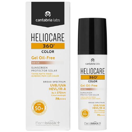 Lengva apsauginė emulsija su spalva SPF 50+ riebiai, mišriai odai "360 Color gel oil-free"