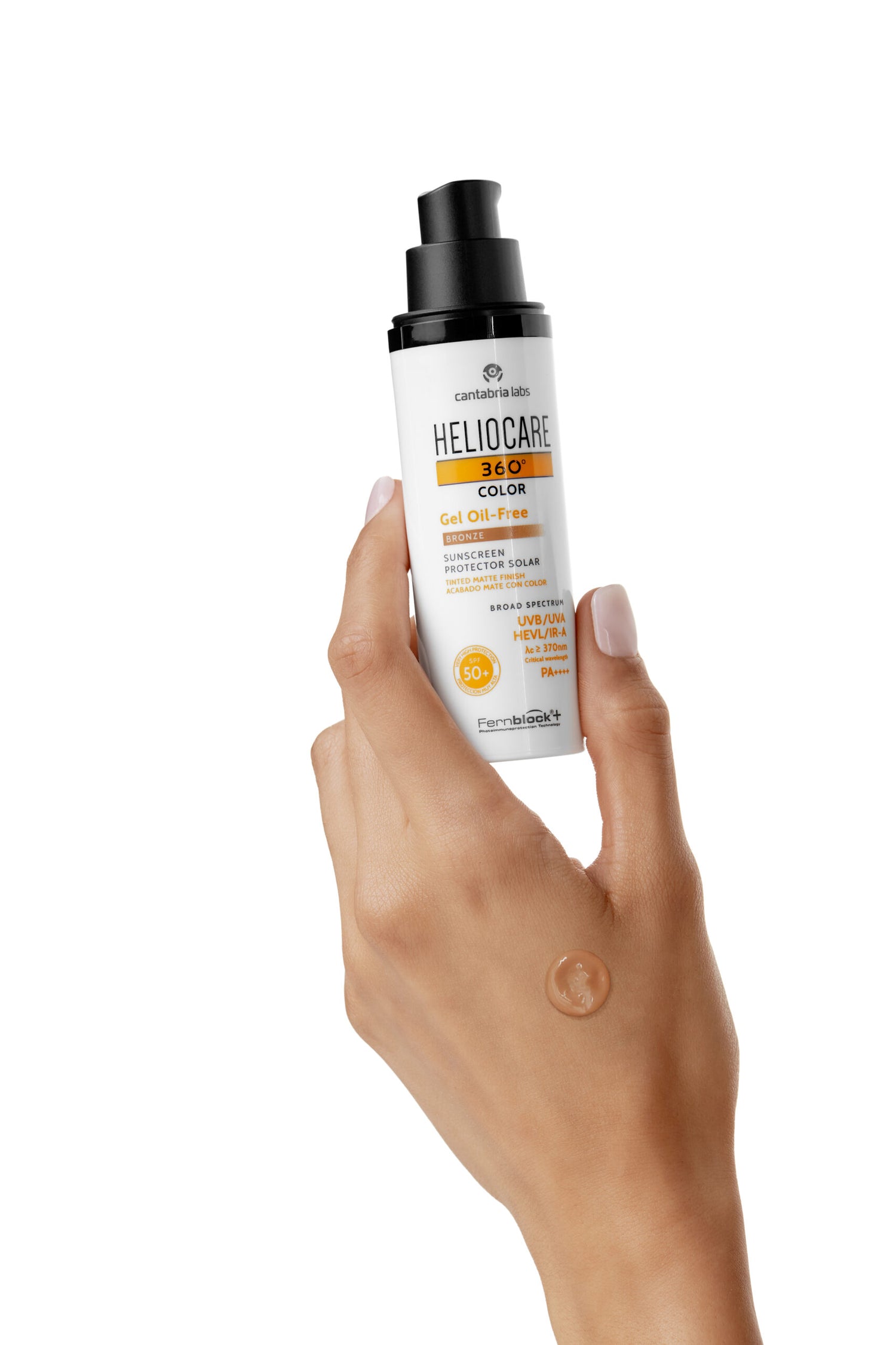 Lengva apsauginė emulsija su spalva SPF 50+ riebiai, mišriai odai "360 Color gel oil-free"