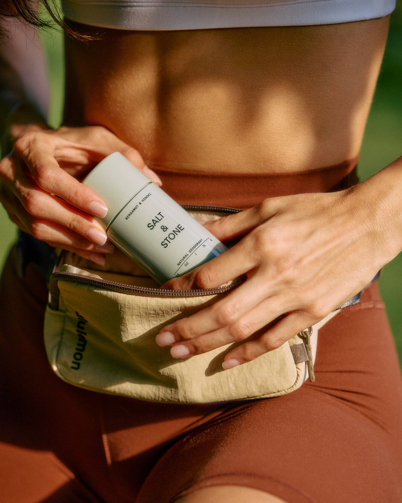 salt stone dezodorantas be aliuminio Bergamot Hinoki dezodorantas extra strenght