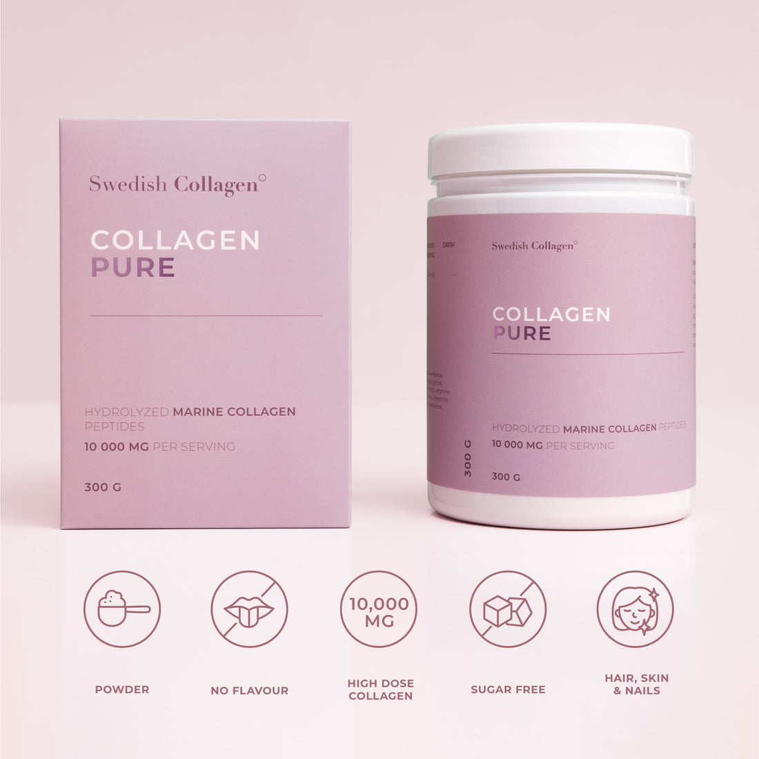 Rinkinys skaisčiai odai ir drėgnoms lūpoms Swedish Collagen Pure | Ilia lūpų kaukė