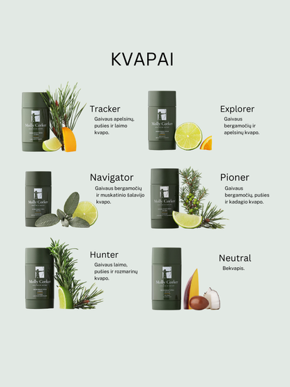 Molly Corker natūralus dezodorantas HUNTER Extra strenght