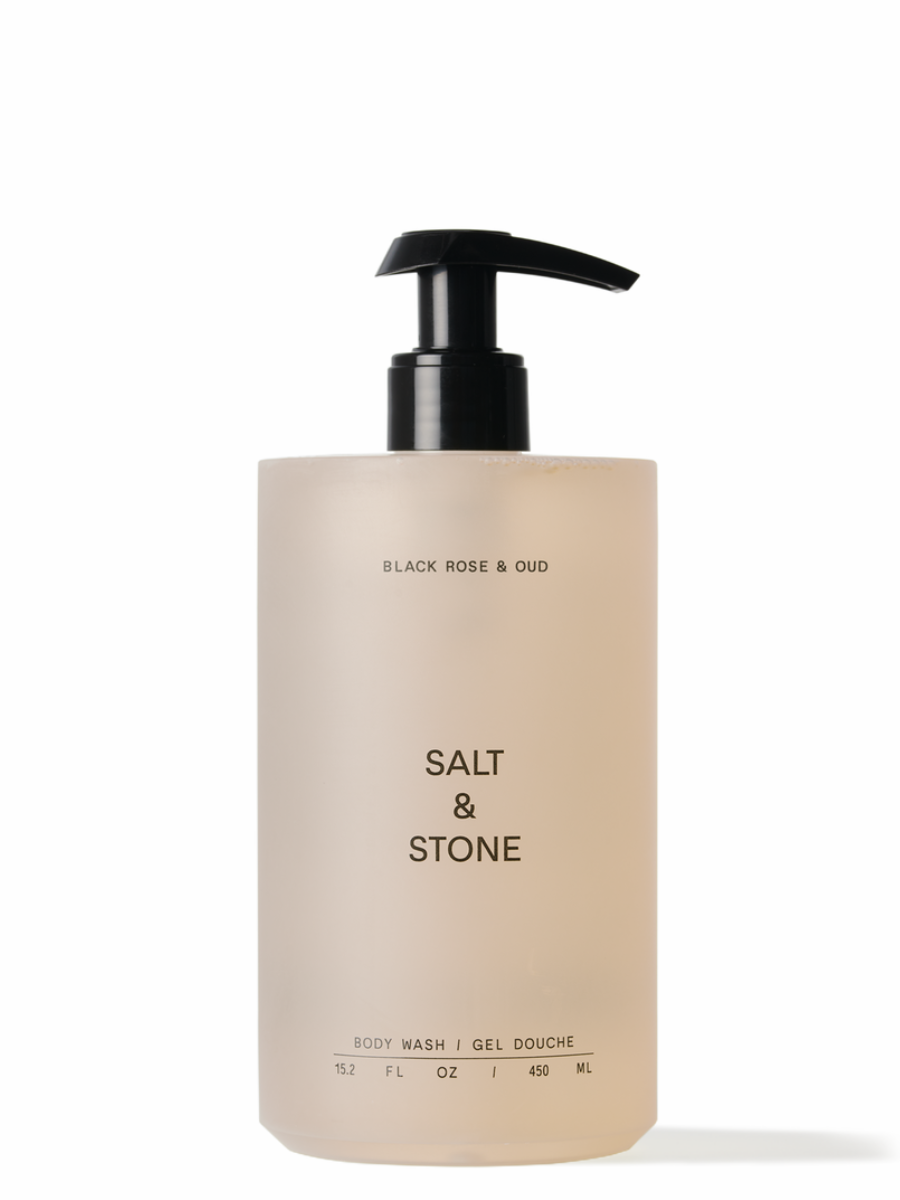 Salt&amp;Stone drėkinantis dušo gelis Black rose&amp;Oud