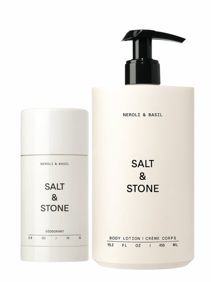 Salt&amp;Stone rinkinys dezodorantas | kūno losjonas Neroli&amp;Basil