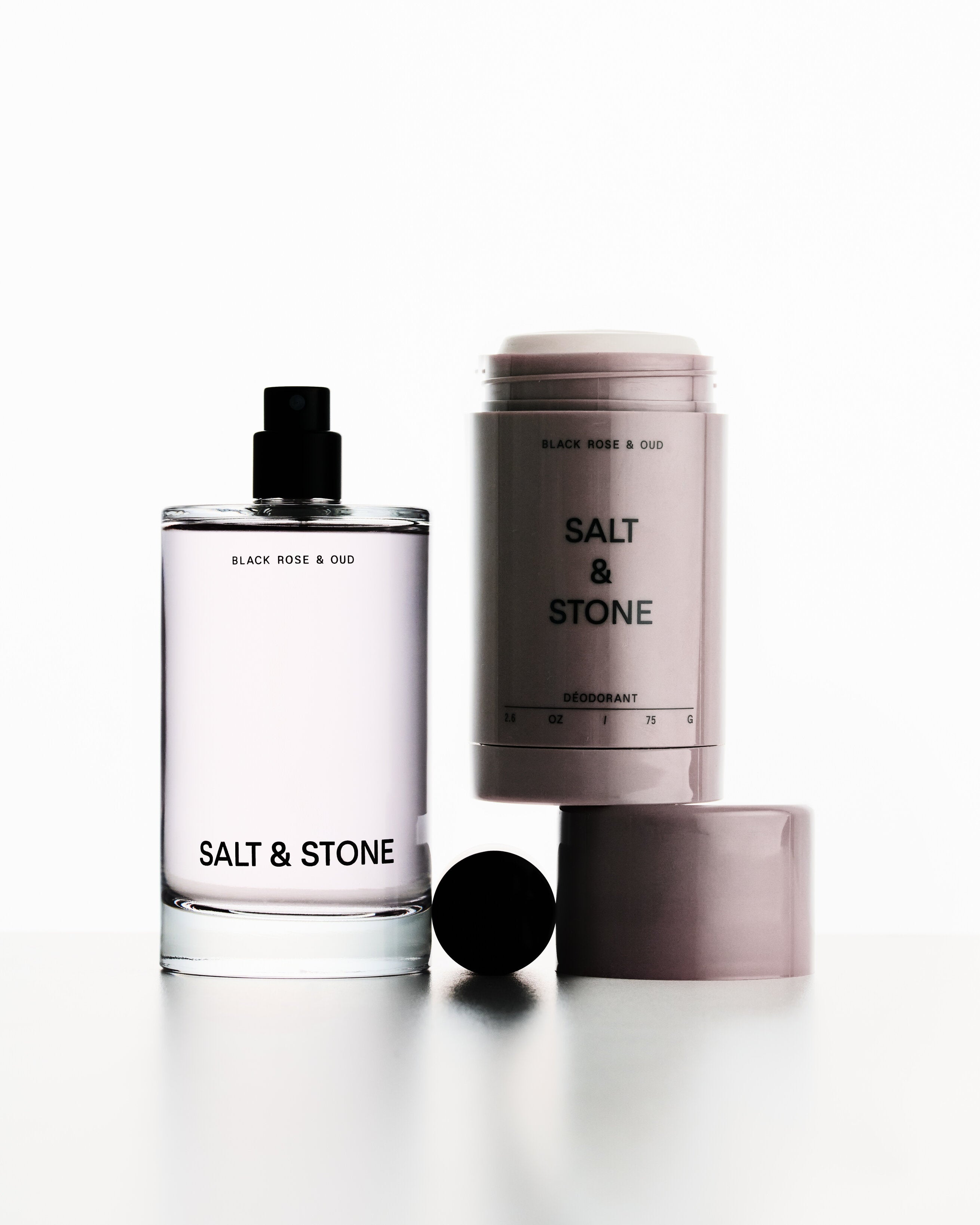 Salt&amp;Stone rinkinys kūnui dezodorantas | kūno dulksna Black rose&amp;Oud
