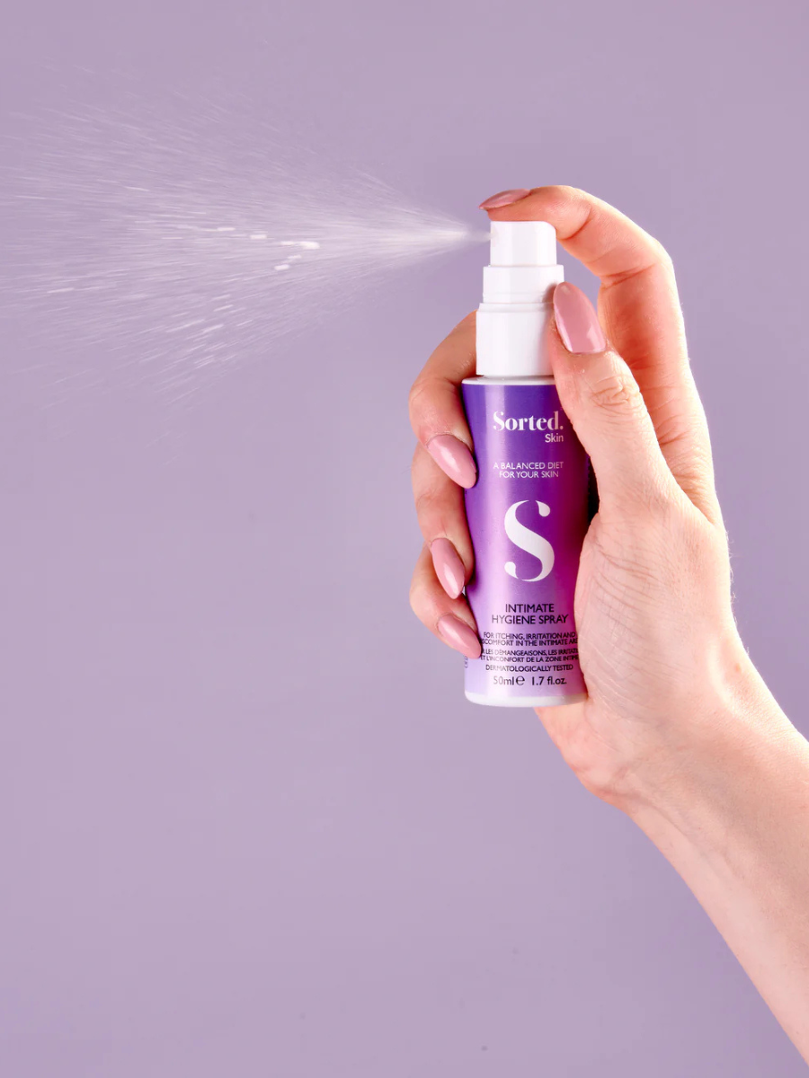 Sorted skin purškalas intymios srities niežuliui, dirginimui ir sausumui slopinti