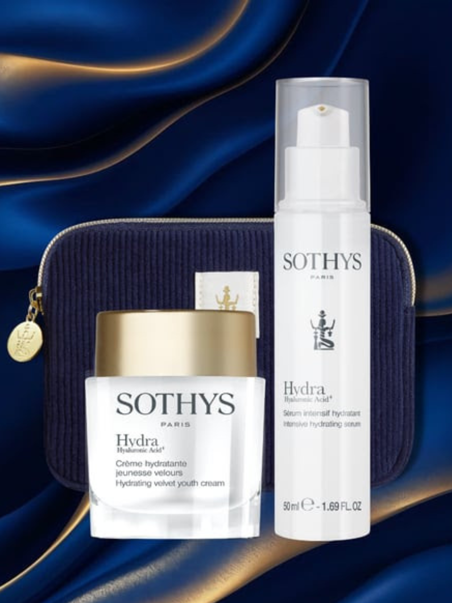 Sothys intensyviai drėkinantis rinkinys sausai, normaliai odai Serumas | Kremas Velvet + ROYAL BLUE KOSMETINĖ💙