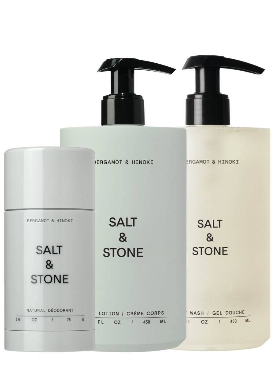 salt and stone duso gelis kuno losjonas ir dezodorantas