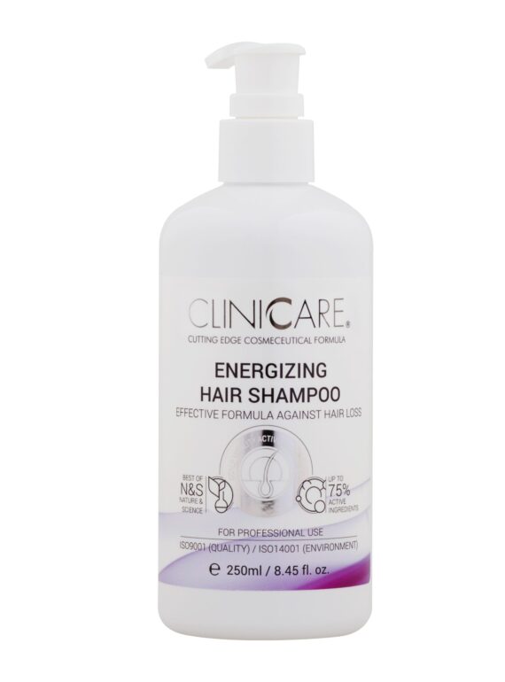 Eneregizuojantis plaukų šampūnas nuo plaukų slinkimo